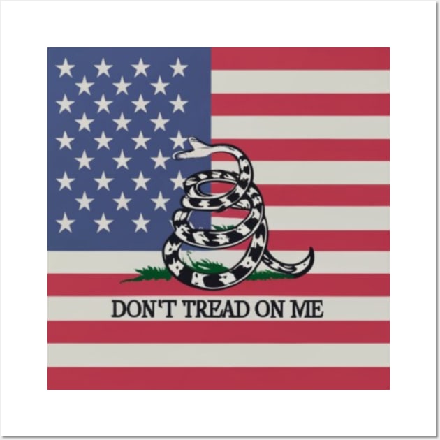 Don’t tread on me usa flag Wall Art by AKRAM DESIGNEZZ